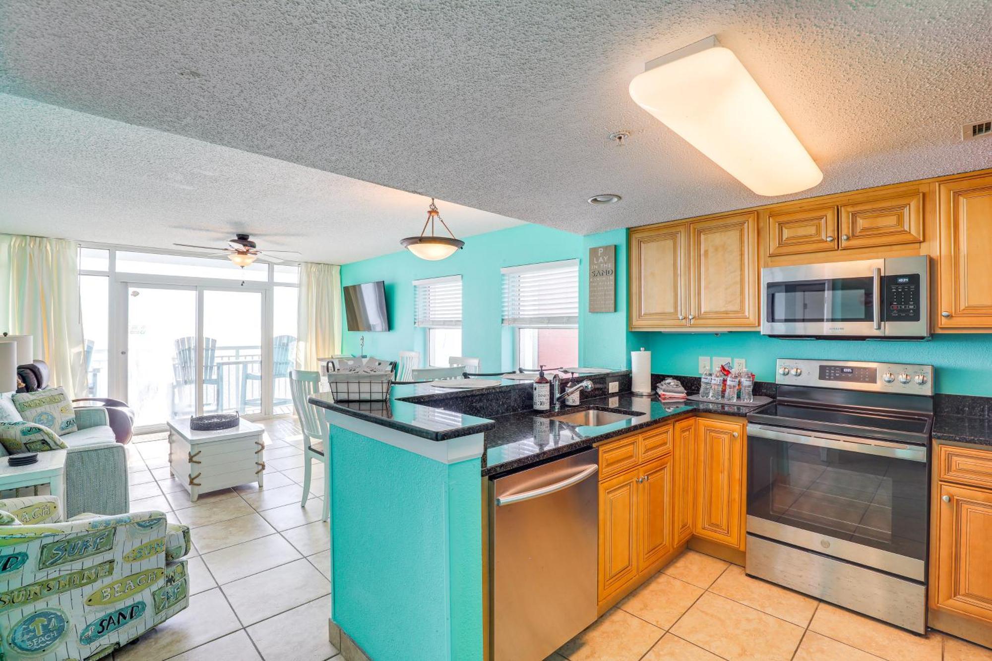 Oceanfront Condo With Huge Balcony Walk To Skywheel Myrtle Beach Zewnętrze zdjęcie